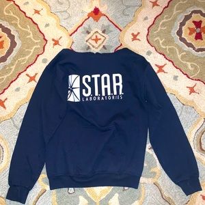 STAR LABORATORIES HOODIE! size small! navy blue!